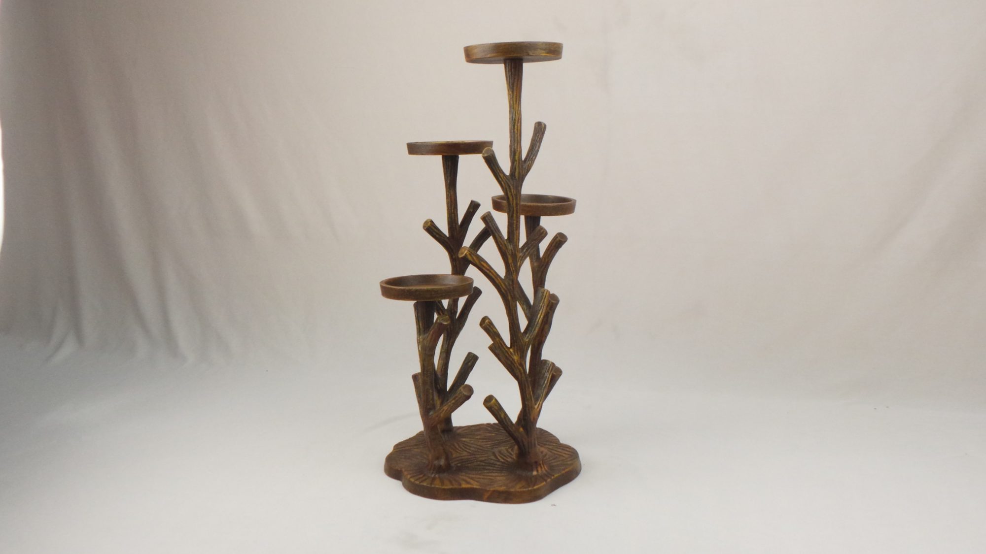 Detailed wooden wall art with layered timber elements